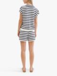 Chinti & Parker Summer Breton Polo Top, Cream/Navy