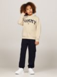 Tommy Hilfiger Kids' Logo Varsity Embroidered Hoodie, Country Ivory