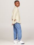 Tommy Hilfiger Kids' Stripe Organic Cotton Shirt, Lemon Zest