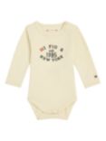 Tommy Hilfiger Baby Monotype Oval New York Logo Bodysuit, Lemon Zest