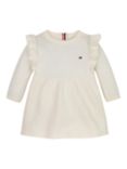 Tommy Hilfiger Baby Ruffle Long Sleeve Dress, Ancient White