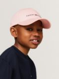 Tommy Hilfiger Kids' Essential Logo Organic Cotton Baseball Cap, Soft Rose