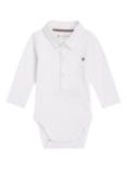 Tommy Hilfiger Baby Logo Ribbed Collar Bodysuit, White