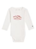 Tommy Hilfiger Baby Logo Floral Long Sleeve Bodysuit, Ancient White Flower