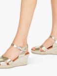 KG Kurt Geiger Pama Espadrille Wedge Sandals, Gold