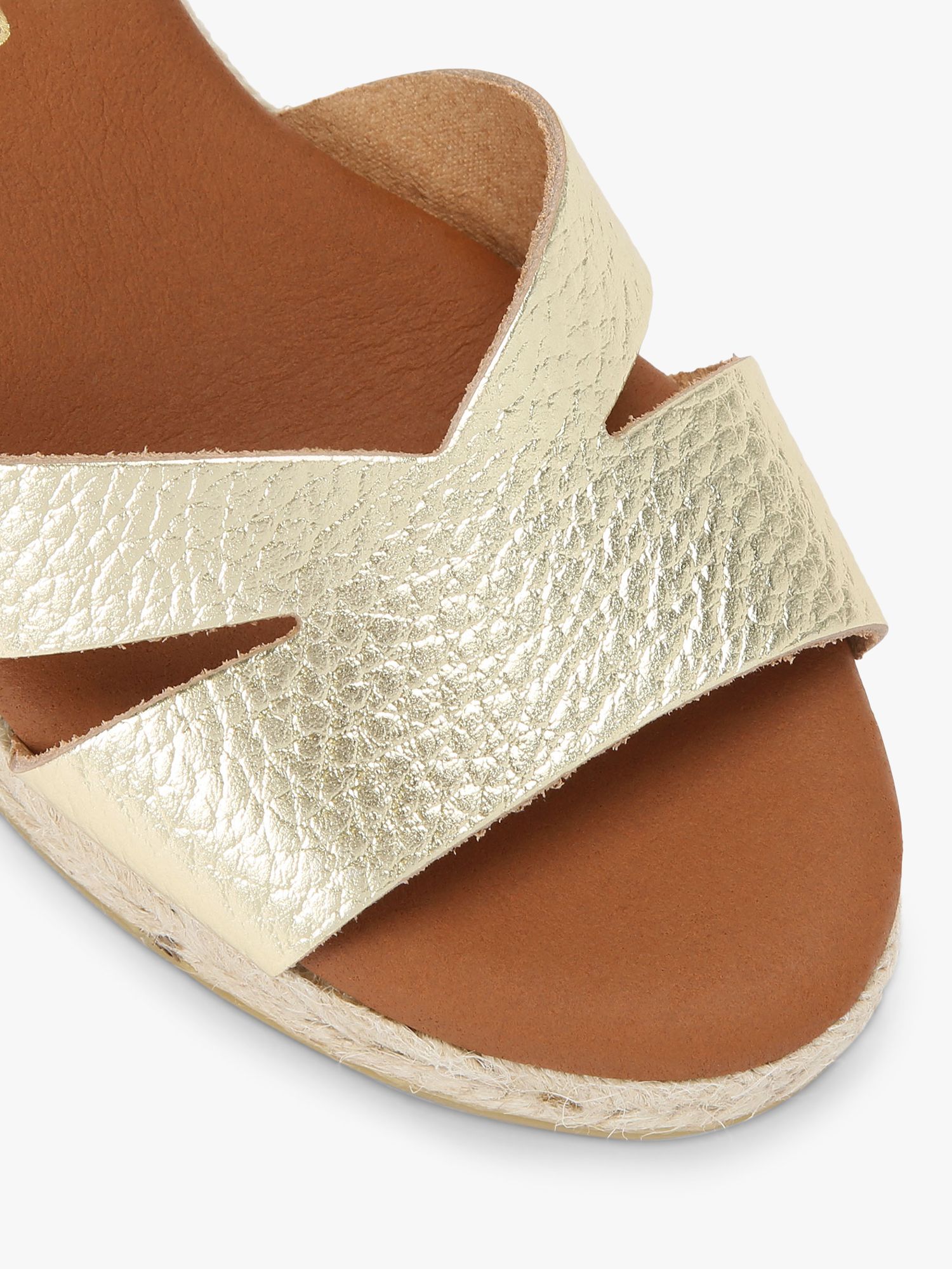 Buy KG Kurt Geiger Pama Espadrille Wedge Sandals, Gold Online at johnlewis.com