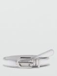 Mango Meve Metallic Belt, Silver