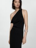 Mango Alexa Asymmetric Dress, Black