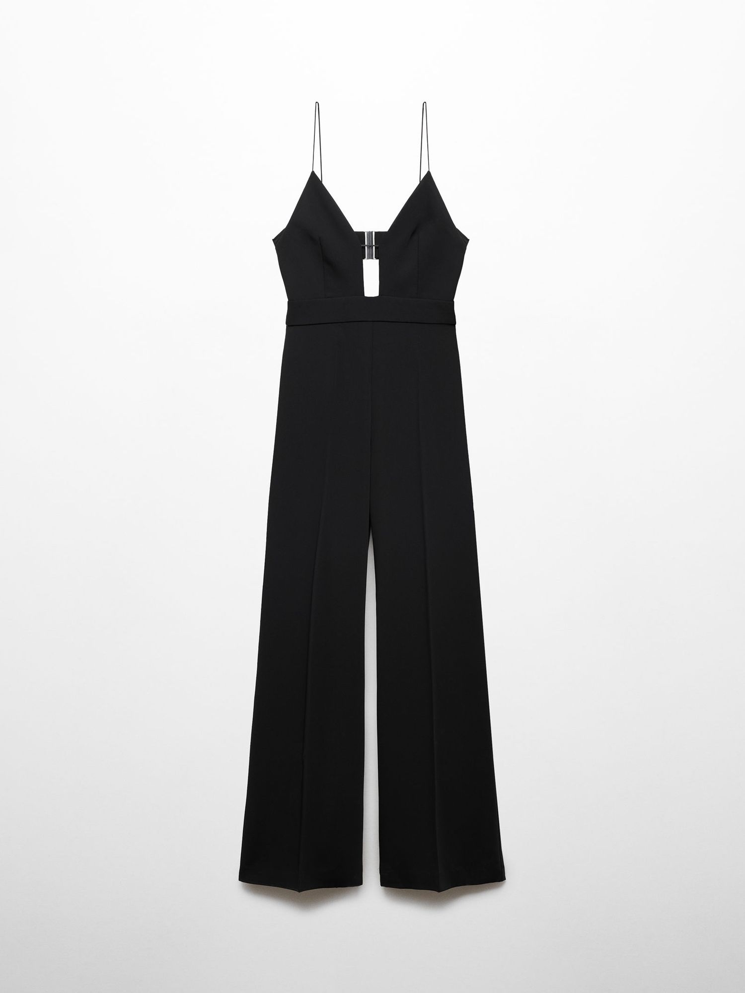 Mango Dream Wide Leg Jumpsuit, Black, S