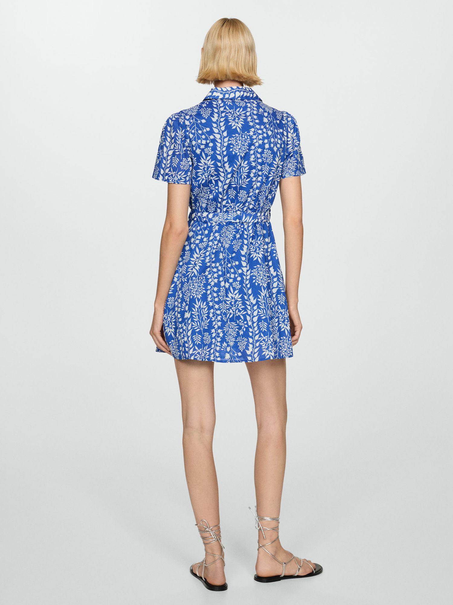 Mango Tropez Shirt Dress, Medium Blue