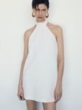 Mango Bobiet Halterneck Mini Dress, White
