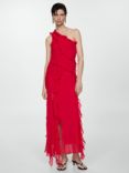 Mango Kahlo Ruffle Maxi Dress, Red