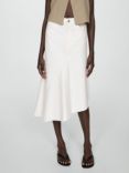 Mango Asher Asymmetrical Denim Skirt, White