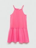 Mango Kids' Susana Tiered Dress, Bright Pink