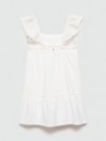 Mango Kids' Elsa Cotton Dress, White