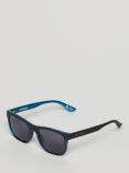Superdry M9710062AC9U Men's SDR Traveller Sunglasses, Matte Dark Blue/Smoke