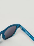 Superdry M9710062AC9U Men's SDR Traveller Sunglasses, Matte Dark Blue/Smoke
