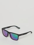 Superdry M9710059AC9P Men's SDR Rectangular Roamer Sunglasses, Matte Grey/Green Mirror