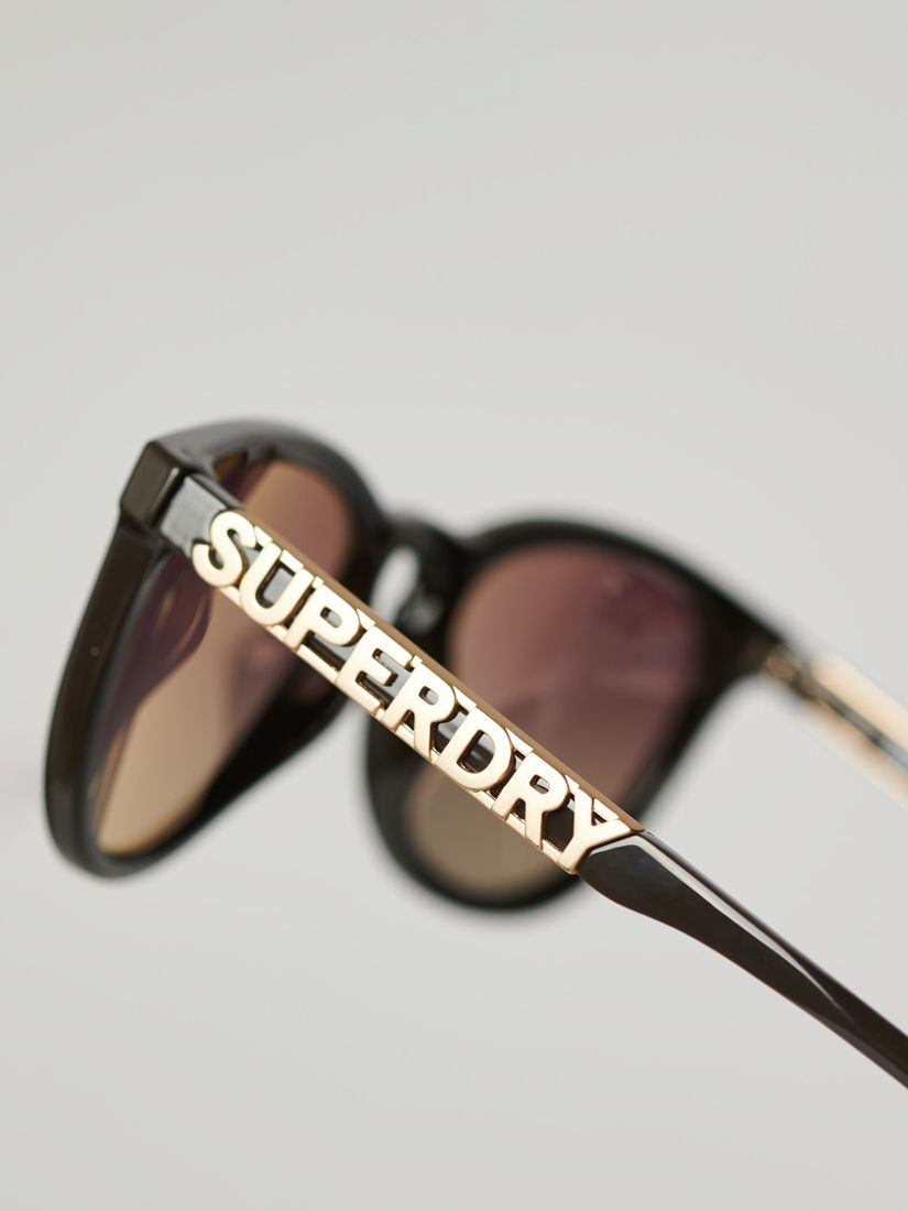 Superdry Women's SDR Keyhole Round Sunglasses, Dark Brown/Pink Fade