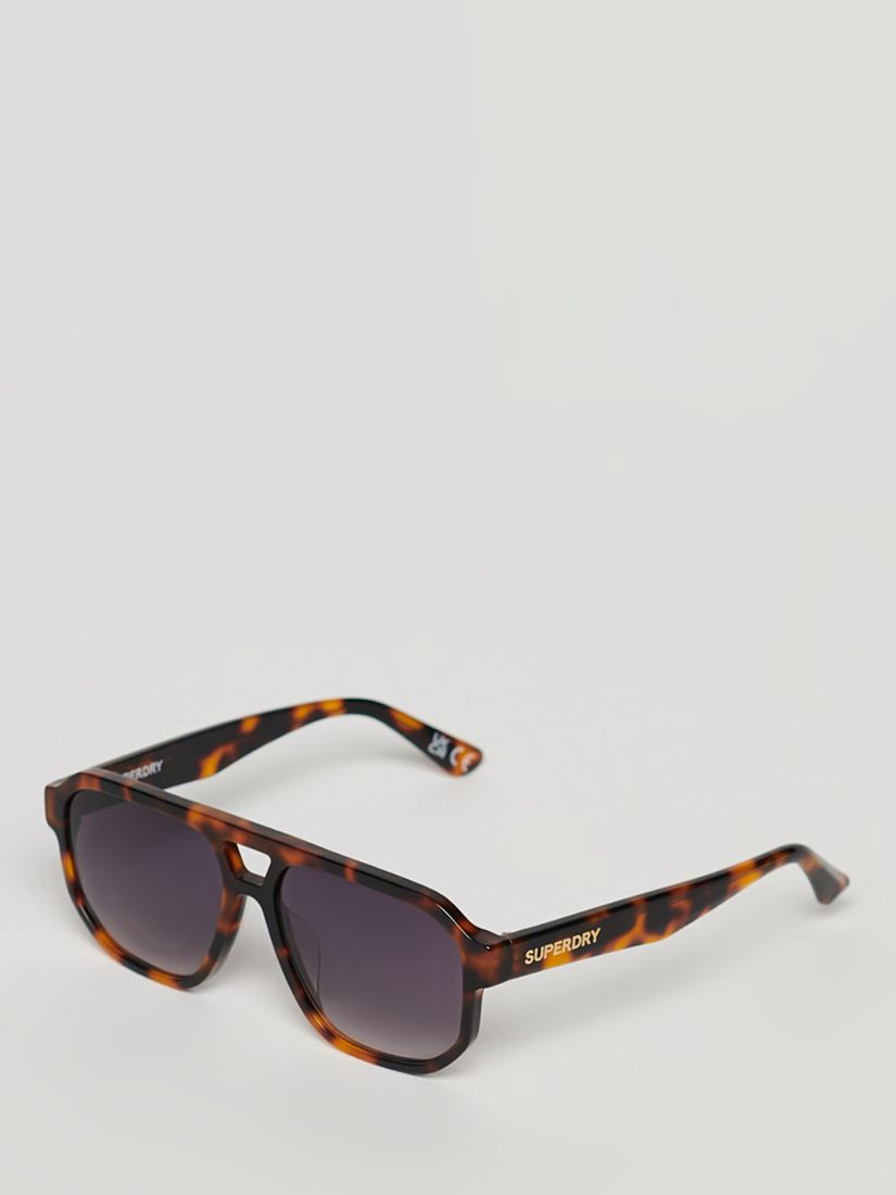 Superdry Men's SDR 70s Aviator Sunglasses, Tortoiseshell/Smoke, One Size