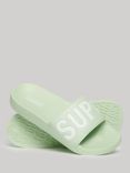 Superdry Vegan Core Pool Sliders, Tender Greens/Optic