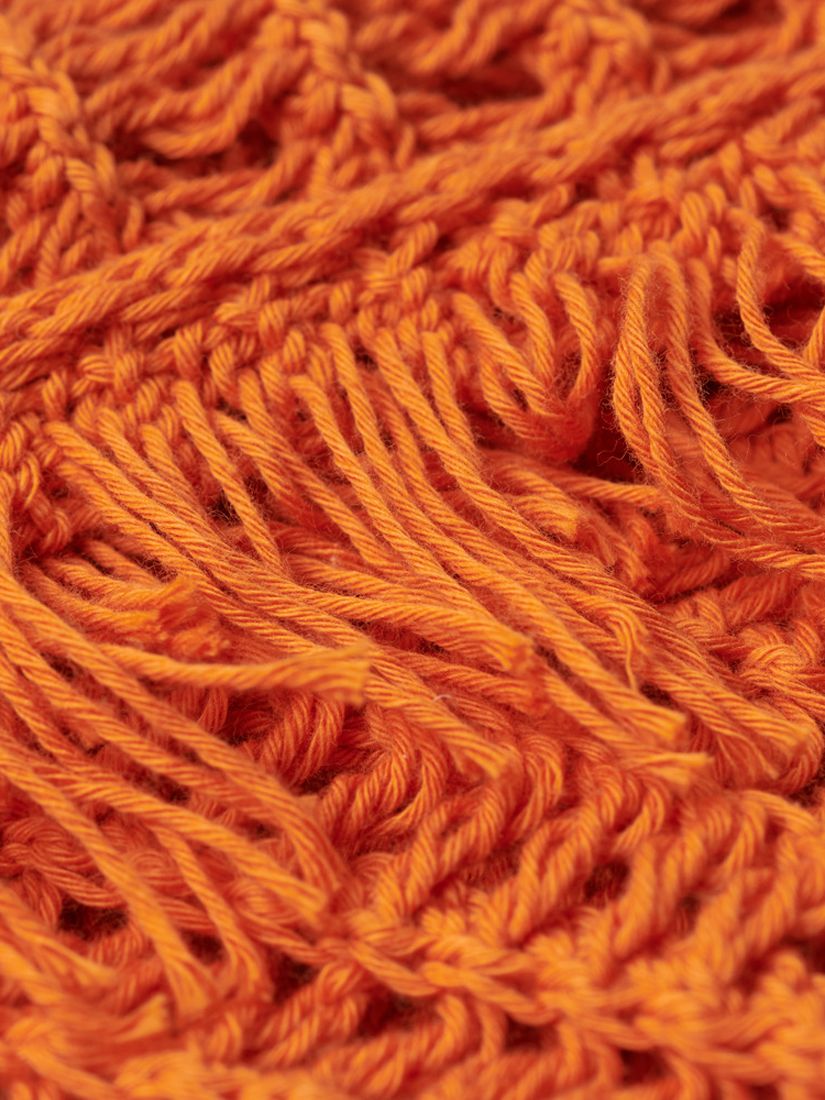 Superdry Vintage Crochet Fringe Top, Spiced Orange, 8