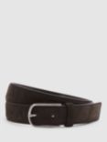 Reiss Carrie Suede Jeans Belt, Chocolate