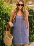 Baukjen Connie Linen Mini Dress, Indigo