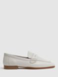 Reiss Angela Leather Loafers, Off White