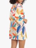 Traffic People Mia Leaf Print Mini Dress, Multi