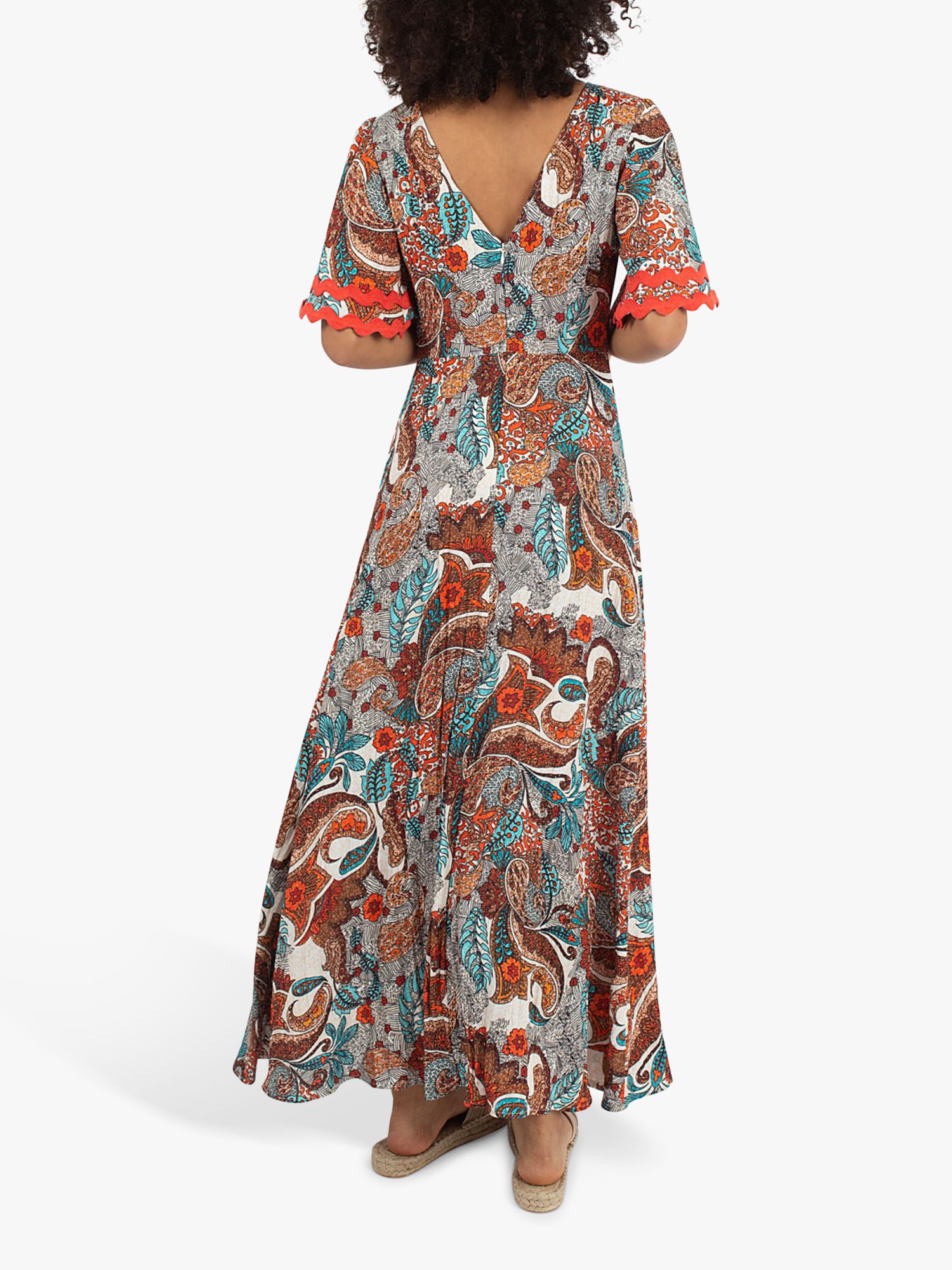 Traffic People Hubris Haze Rene Maxi Dress, Brown/Multi at John Lewis ...