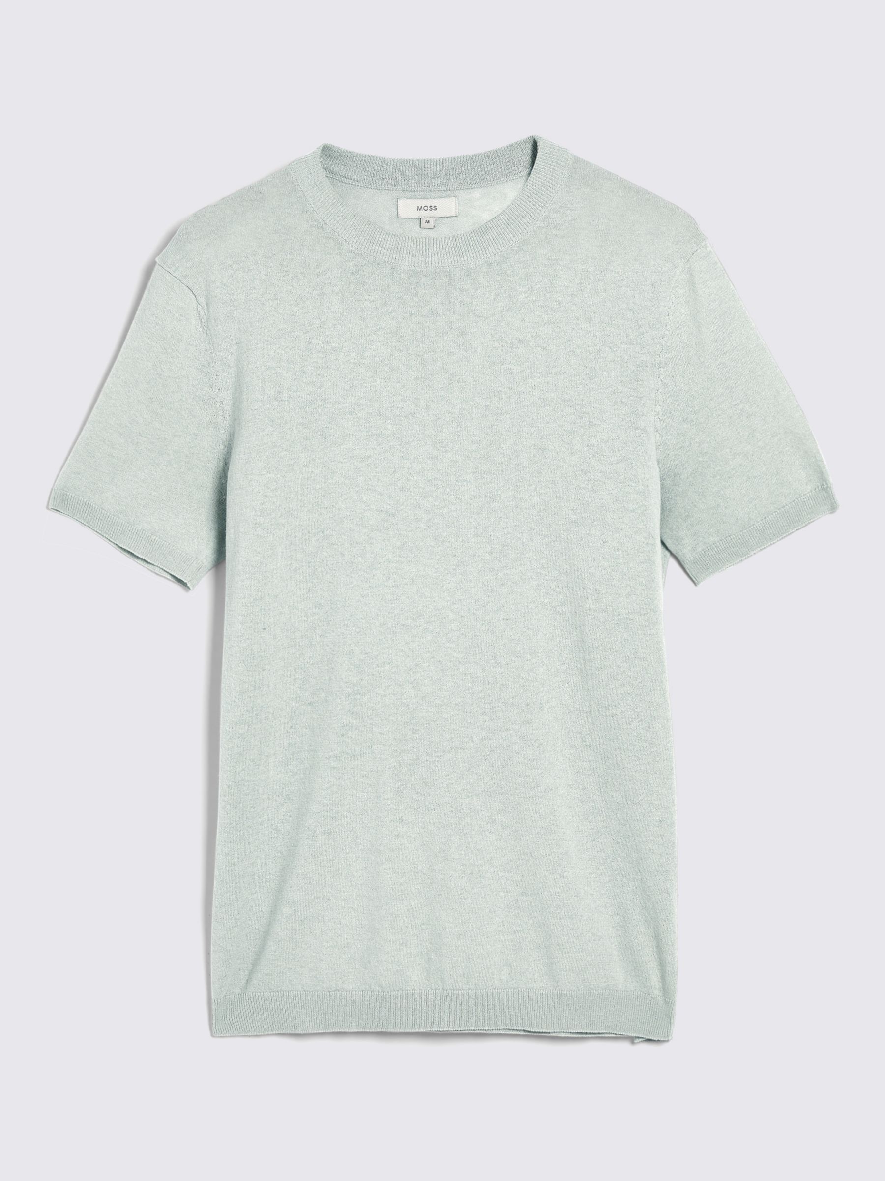 Buy Moss Linen Blend T-Shirt, Green Online at johnlewis.com