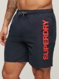 Superdry Sport Graphic 17" Swim Shorts, Richest Navy