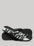 Superdry Logo Color Block Vegan Flip Flops, Optic White/Black