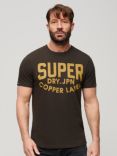 Superdry Label Workwear T-Shirt, Vintage Black Slub