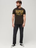 Superdry Label Workwear T-Shirt, Vintage Black Slub