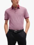 BOSS HUGO BOSS Cotton Polo Shirt, Red/Multi