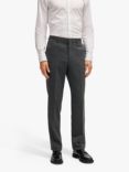 BOSS Regular Fit Wool Blend Suit Trousers, Dark Grey