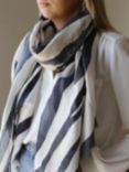 Tutti & Co Shoal Scarf, Deep Navy/Stone