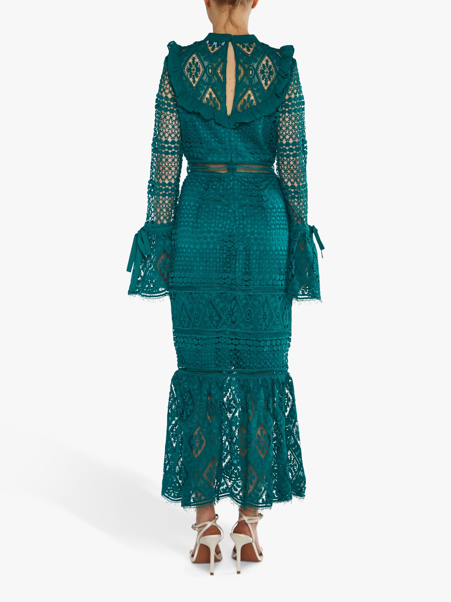 Buy True Decadence Jenna Peplum Sleeve Lace Maxi Dress Online at johnlewis.com