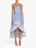 True Decadence Palmer Strapless High-Low Hem Dress, Cornflower Blue