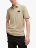 BOSS Short Sleeve Polo Shirt, Open Beige