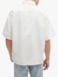 HUGO Relaxed Fit Short Sleeve Shirt, Open White