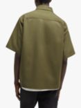 HUGO Relaxed Fit Short Sleeve Shirt, Open Green