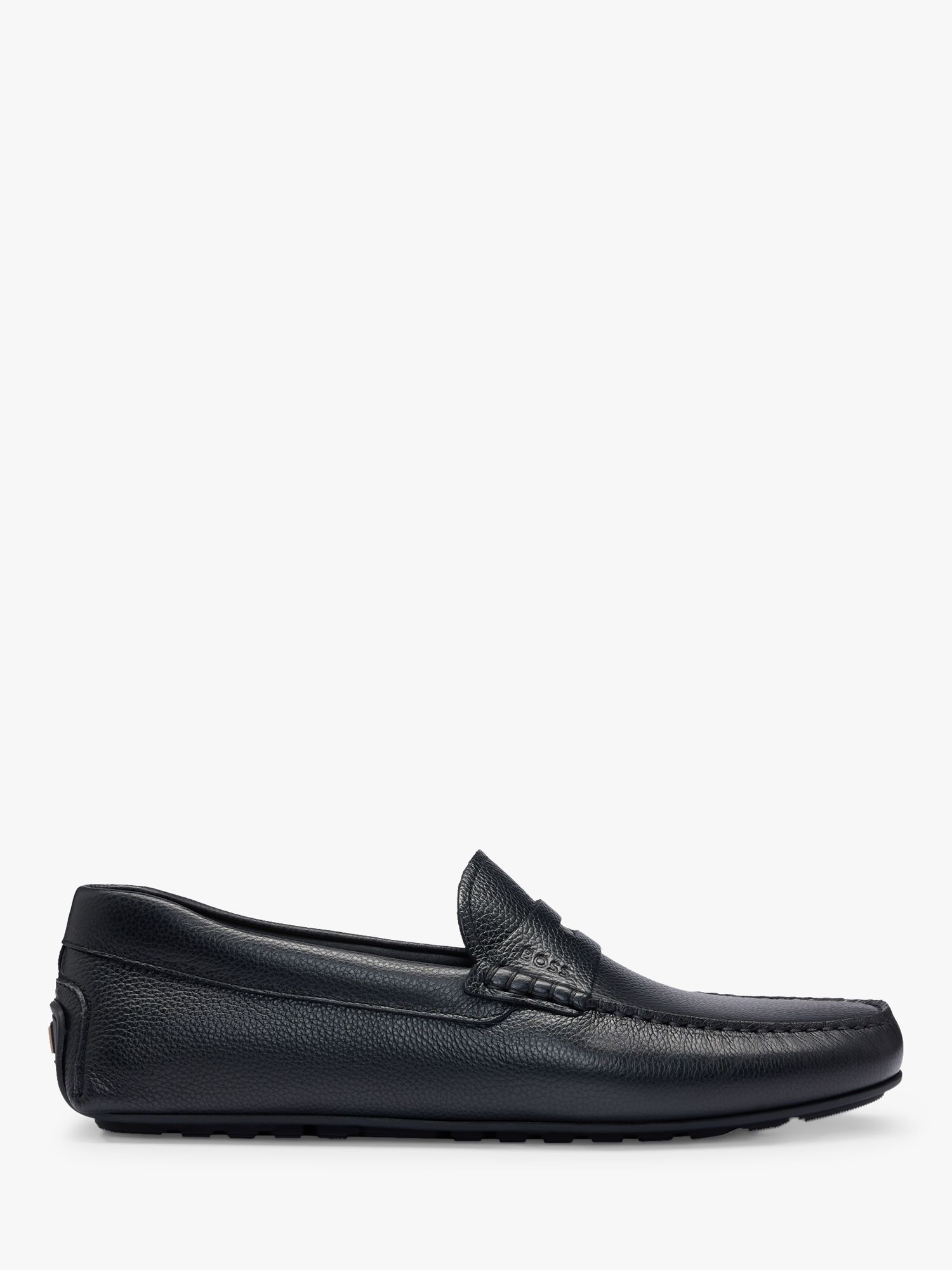 HUGO BOSS Leather Loafers, Black