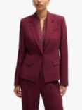 HUGO BOSS Single Breasted Blazer, Dark Red