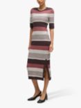 BOSS Etanah Stripe Dress, White/Multi