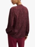 BOSS Banora Silk Top, Burgundy