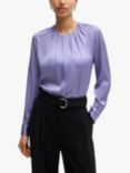 BOSS Banorah Silk Blend Top, Medium Purple