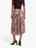 HUGO BOSS Abstract Elasticated Waist Midi Skirt, Multi